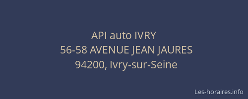 API auto IVRY