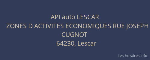 API auto LESCAR