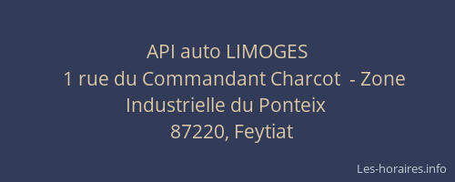 API auto LIMOGES