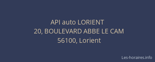 API auto LORIENT