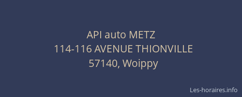 API auto METZ