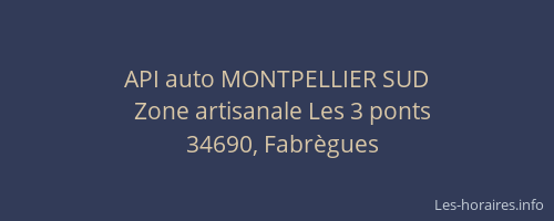 API auto MONTPELLIER SUD