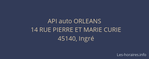 API auto ORLEANS
