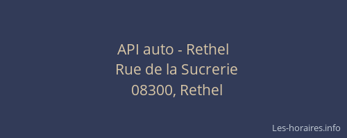 API auto - Rethel