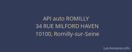 API auto ROMILLY