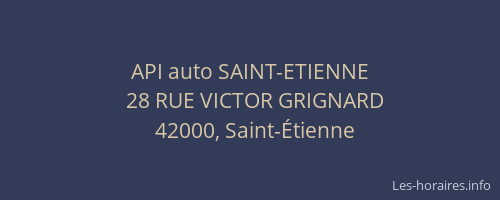 API auto SAINT-ETIENNE