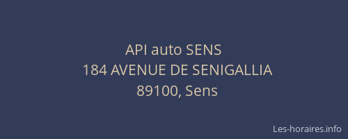API auto SENS