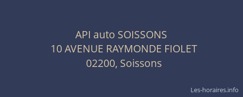 API auto SOISSONS