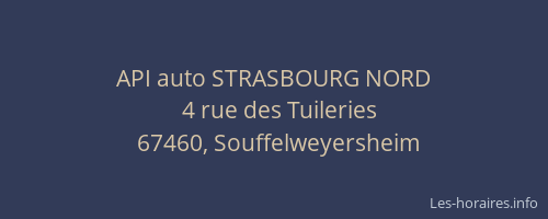 API auto STRASBOURG NORD