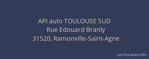 API auto TOULOUSE SUD