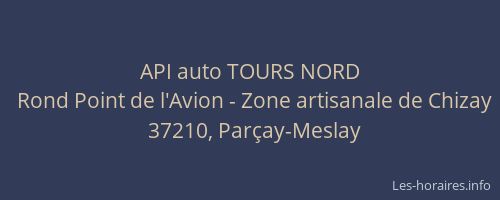 API auto TOURS NORD