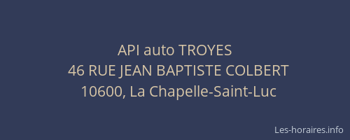 API auto TROYES
