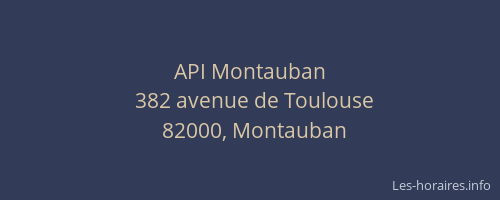 API Montauban