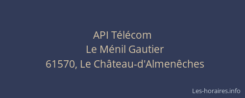 API T&eacute;l&eacute;com