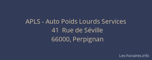 APLS - Auto Poids Lourds Services