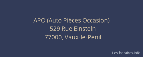 APO (Auto Pièces Occasion)