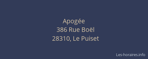 Apog&eacute;e