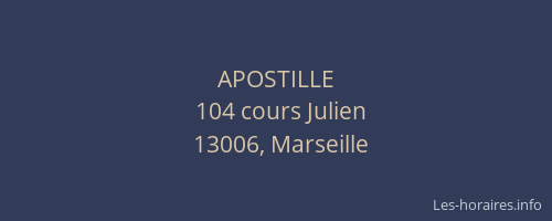 APOSTILLE