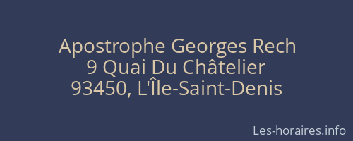Apostrophe Georges Rech