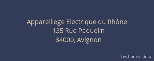 Appareillege Electrique du Rhône