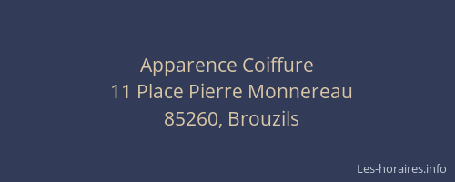 Apparence Coiffure