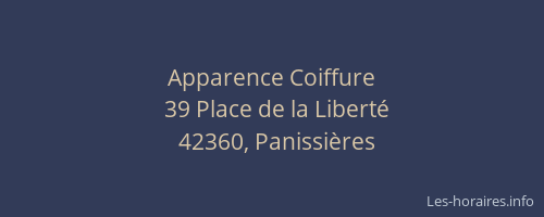 Apparence Coiffure