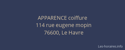 APPARENCE coiffure