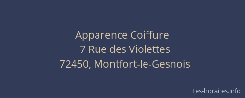 Apparence Coiffure
