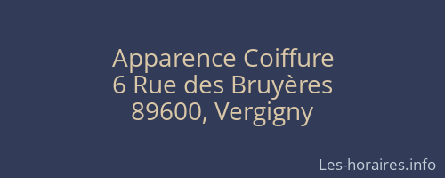 Apparence Coiffure