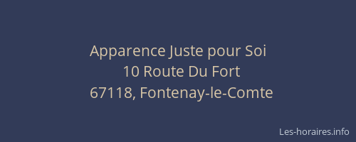 Apparence Juste pour Soi