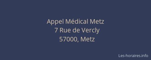 Appel Médical Metz