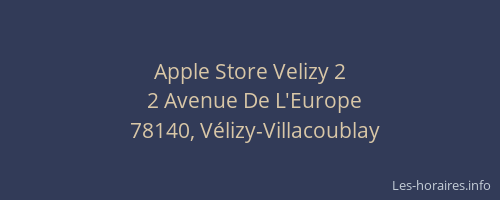 Apple Store Velizy 2