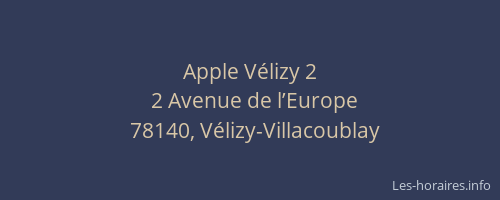 Apple Vélizy 2