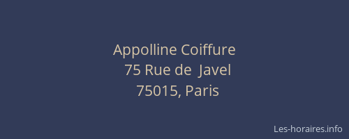 Appolline Coiffure