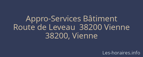 Appro-Services Bâtiment