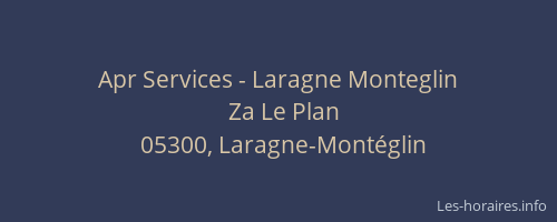 Apr Services - Laragne Monteglin