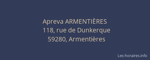 Apreva ARMENTIÈRES