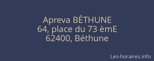 Apreva BÉTHUNE