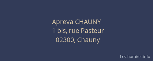 Apreva CHAUNY