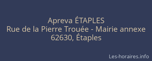 Apreva ÉTAPLES