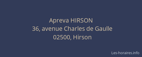 Apreva HIRSON
