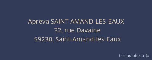 Apreva SAINT AMAND-LES-EAUX