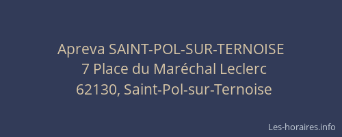 Apreva SAINT-POL-SUR-TERNOISE