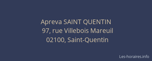 Apreva SAINT QUENTIN