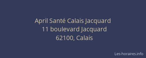 April Santé Calais Jacquard