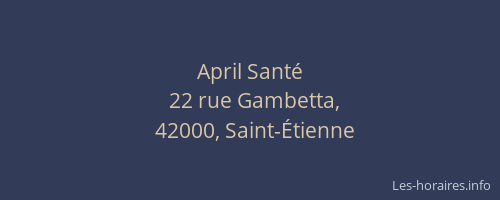 April Santé