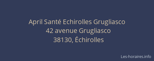April Sant&eacute; Echirolles Grugliasco