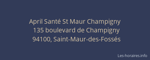 April Sant&eacute; St Maur Champigny
