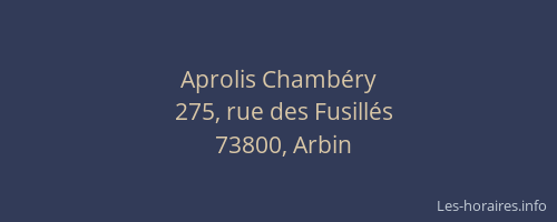 Aprolis Chamb&eacute;ry