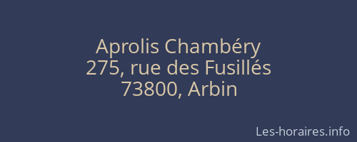 Aprolis Chambéry